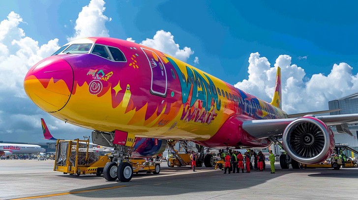 Passenger airplane used for affordable flight travel