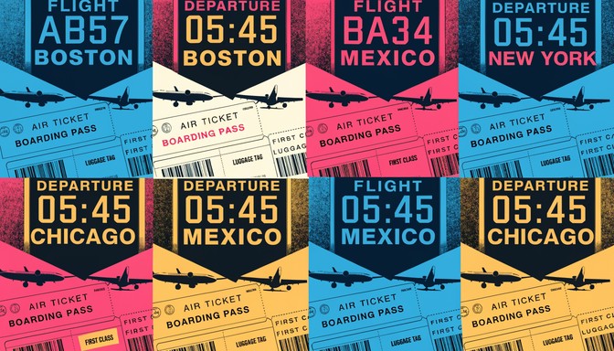 Airline boarding pass for an affordable flight itinerary